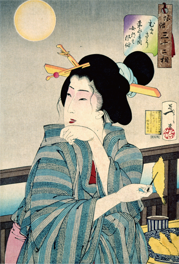  「Fuzoku Sanjuni So, Mumasō Kaei Year, Jorō no Fūzoku (Printed by Yoshitoshi Oso)(Owned by Ajinomoto Dietary Culture Center)