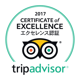 Just awarded TripAdvisor Travelers' Choice Awards and Certificate of Excellence.